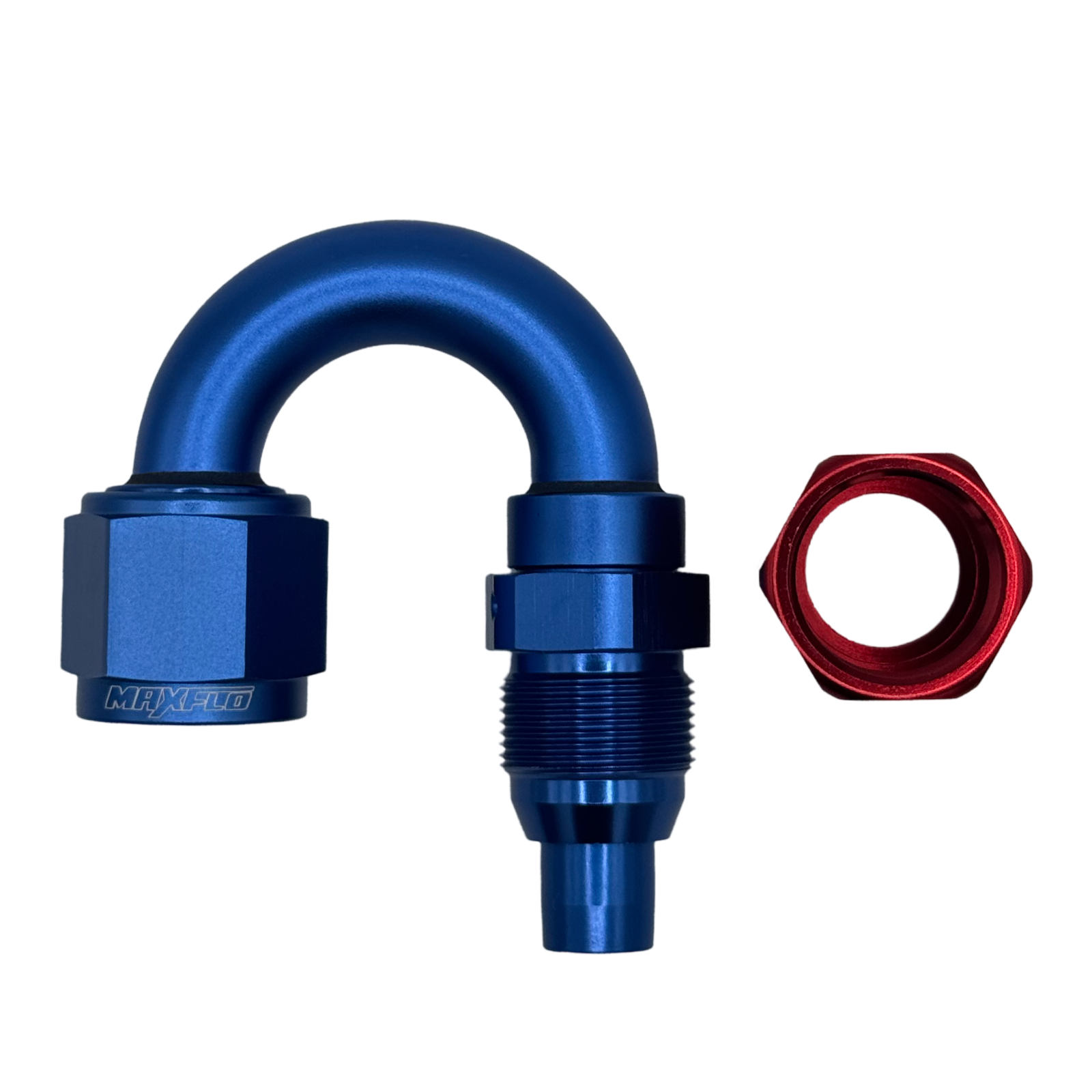 MaxFlo Motorsport AN12 180 degree Swivel Blue/Red
