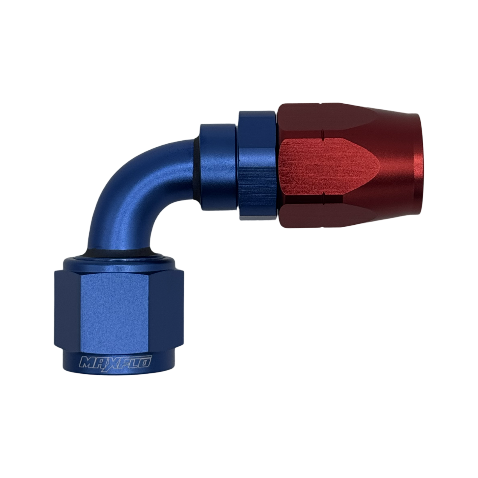 MaxFlo Motorsport AN12 90 degree Swivel Blue/Red
