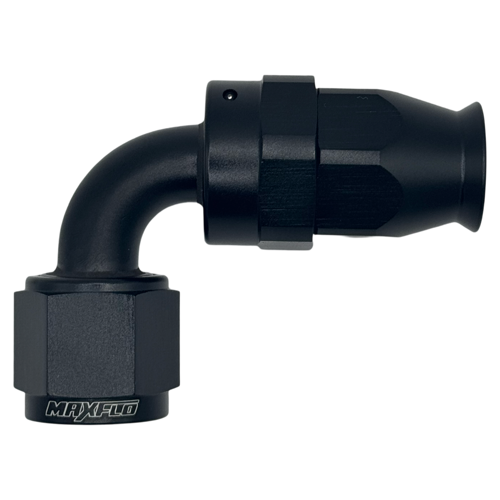 MaxFlo Motorsport AN04 90 Degree Swivel Black PTFE