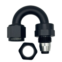 MaxFlo Motorsport AN12 180 Degree Swivel Black PTFE