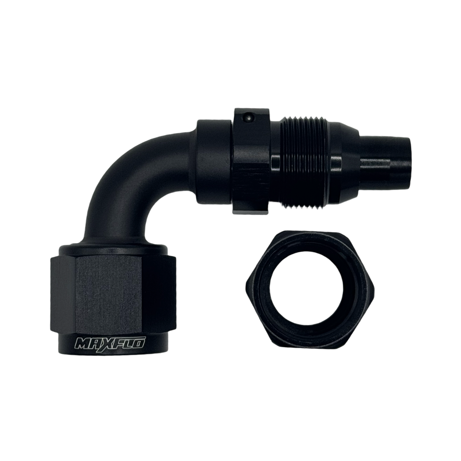 MaxFlo Motorsport AN12 90 degree Swivel Black