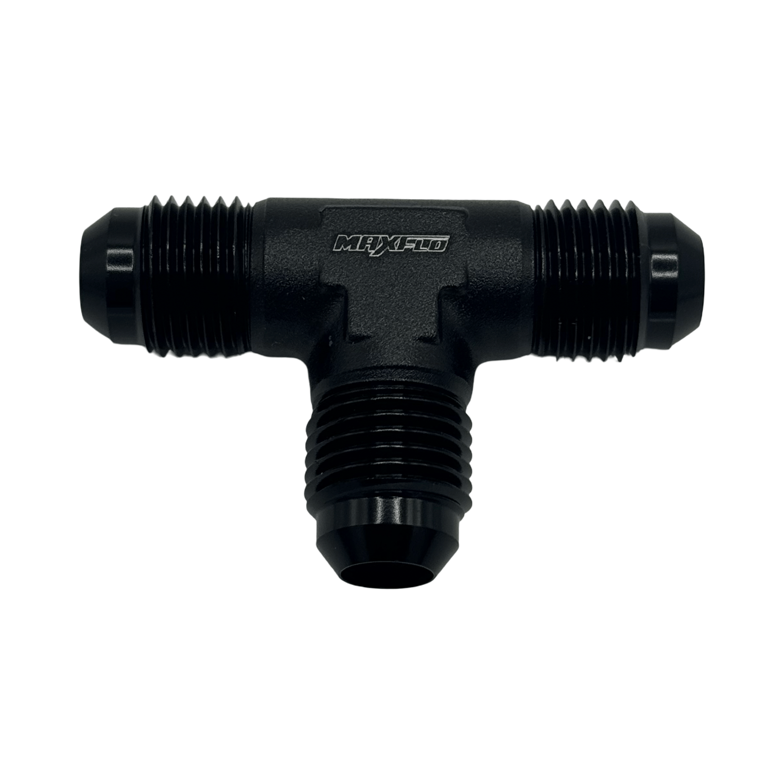MaxFlo Motorsport AN06 Flare Union Tee T-Piece Fitting Black