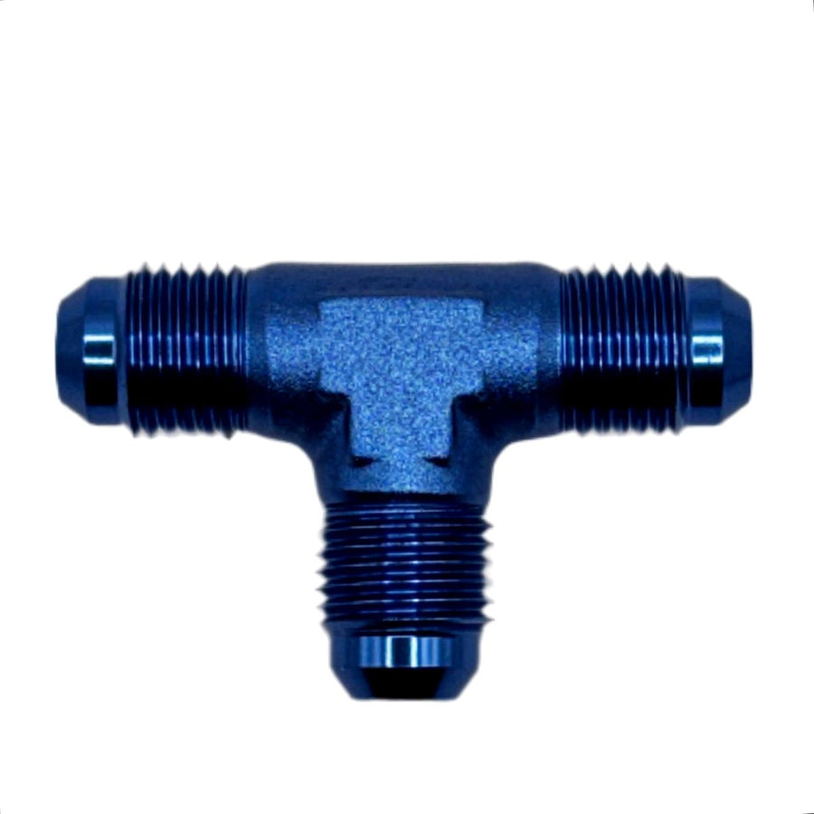 MaxFlo Motorsport AN06 Flare Union Tee T - Piece Fitting Blue