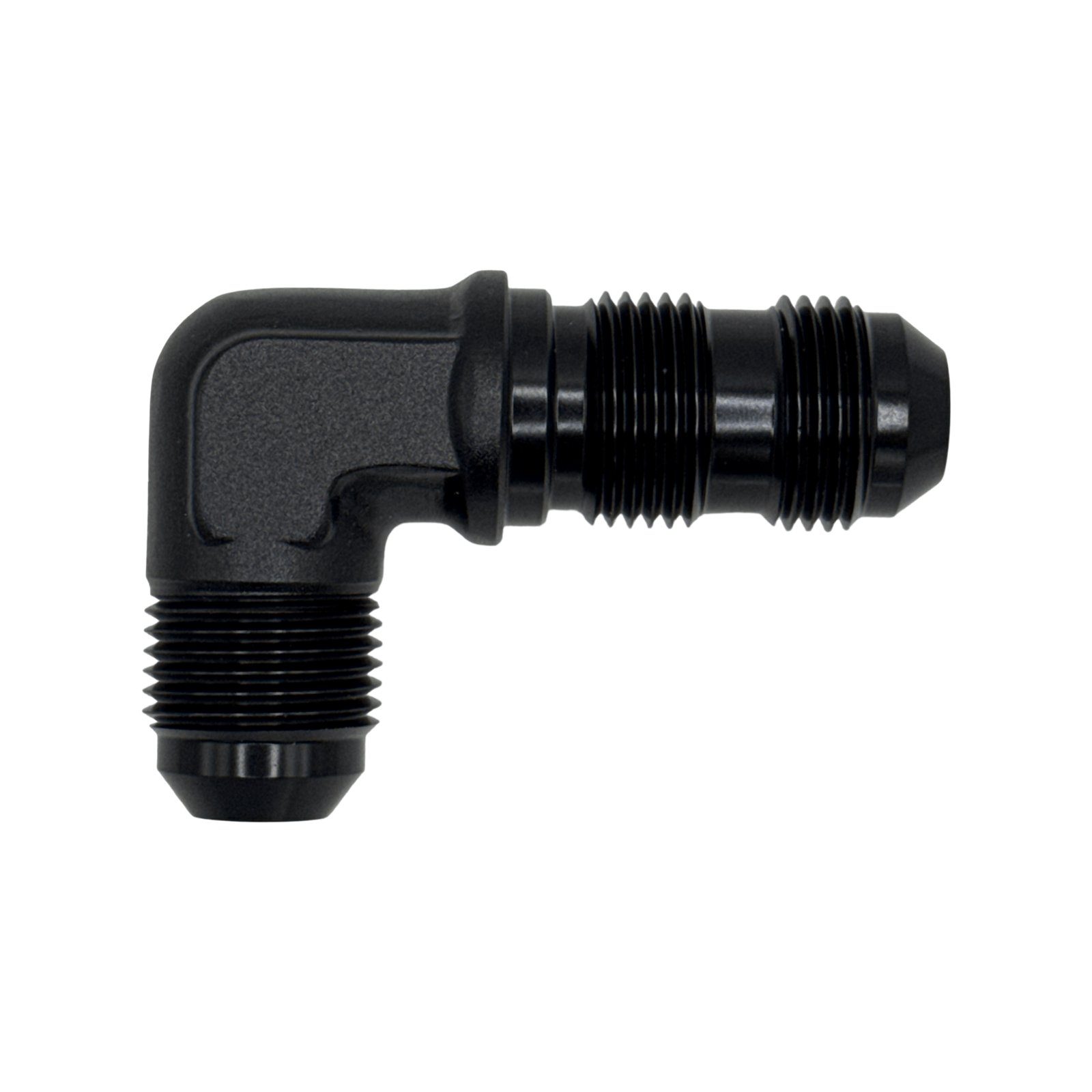 MaxFlo Motorsport AN08 90 degree Bulkhead Black