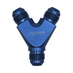 MaxFlo Motorsport AN08 "Y" Adapter Blue