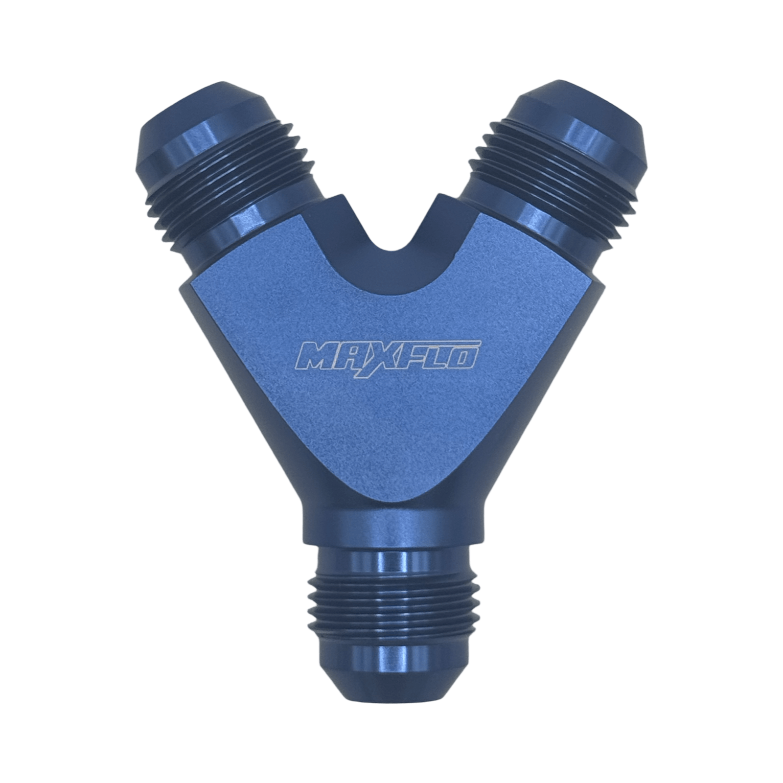 MaxFlo Motorsport AN08 "Y" Adapter Blue