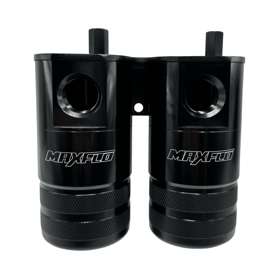 MaxFlo Motorsport AN10 Dual Billet Catch Can