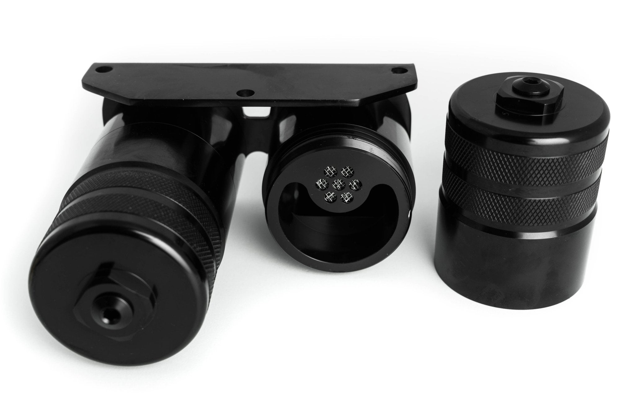 MaxFlo Motorsport AN10 Dual Billet Catch Can - Maxflo Motorsport - MXFDR15101 - blk