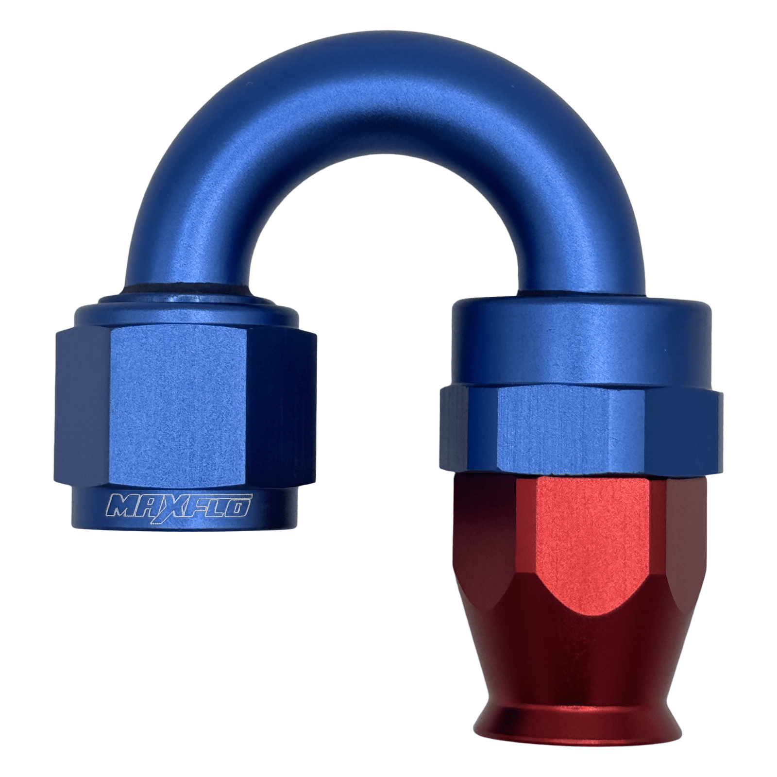 MaxFlo Motorsport AN6 180 degree Swivel Blue/Red PTFE