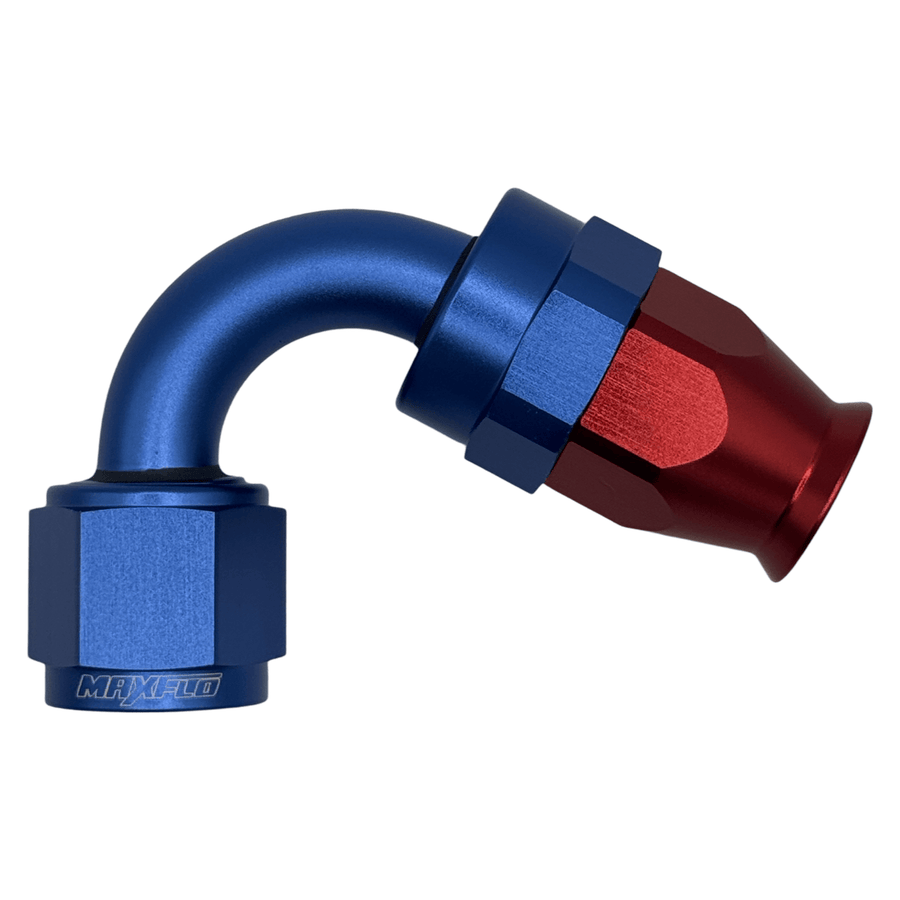 MaxFlo Motorsport AN8 120 Degree Swivel Blue/Red PTFE