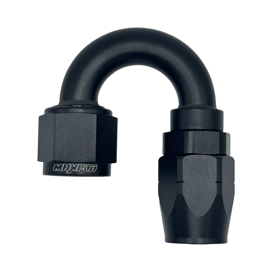 MaxFlo Motorsport AN8 180 Degree Swivel Black