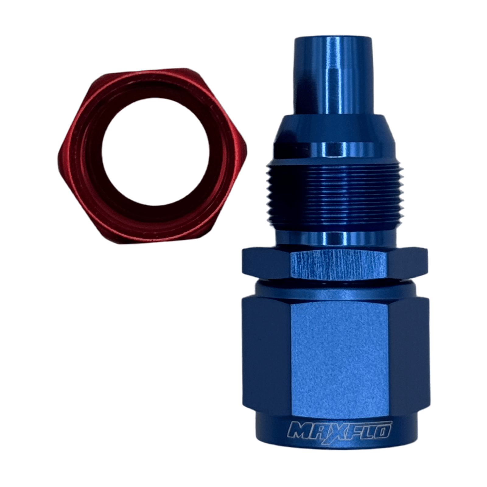 MaxFlo Motorsport AN8 Straight Swivel Blue/Red