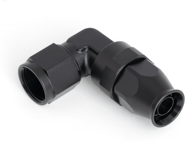 MaxFlo Motorsport Forged AN6 90 Degree Swivel Black PTFE
