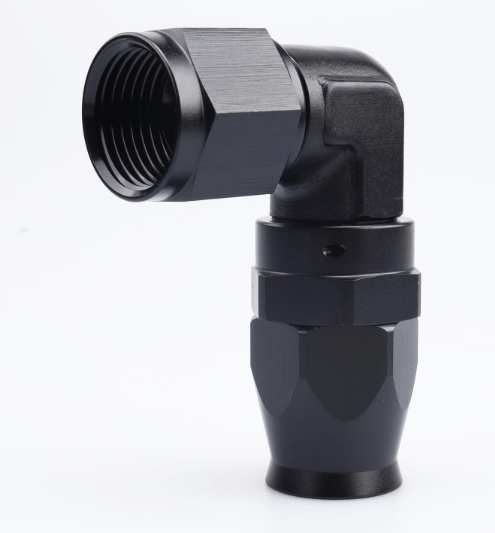 MaxFlo Motorsport Forged AN8 90 Degree Swivel Black PTFE