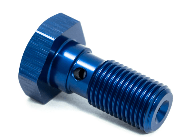 MaxFlo Motorsport M16X1.5 24MM Banjo Bolt Blue