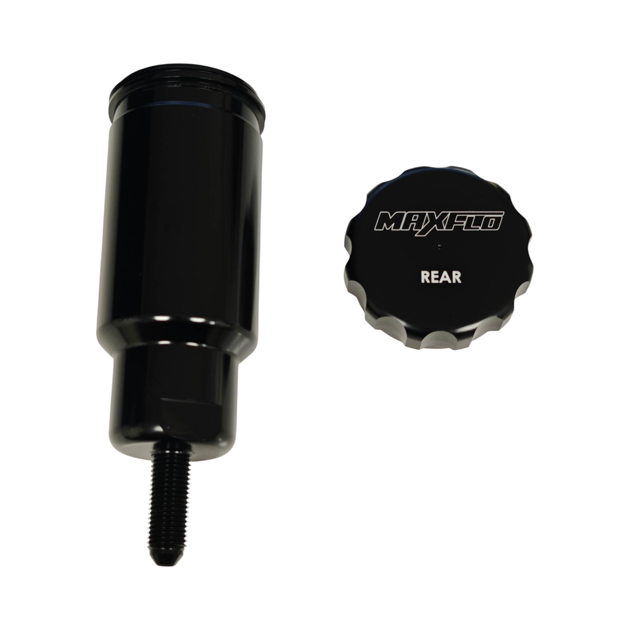 MaxFlo Motorsport Alloy Brake Fluid Bottle Rear