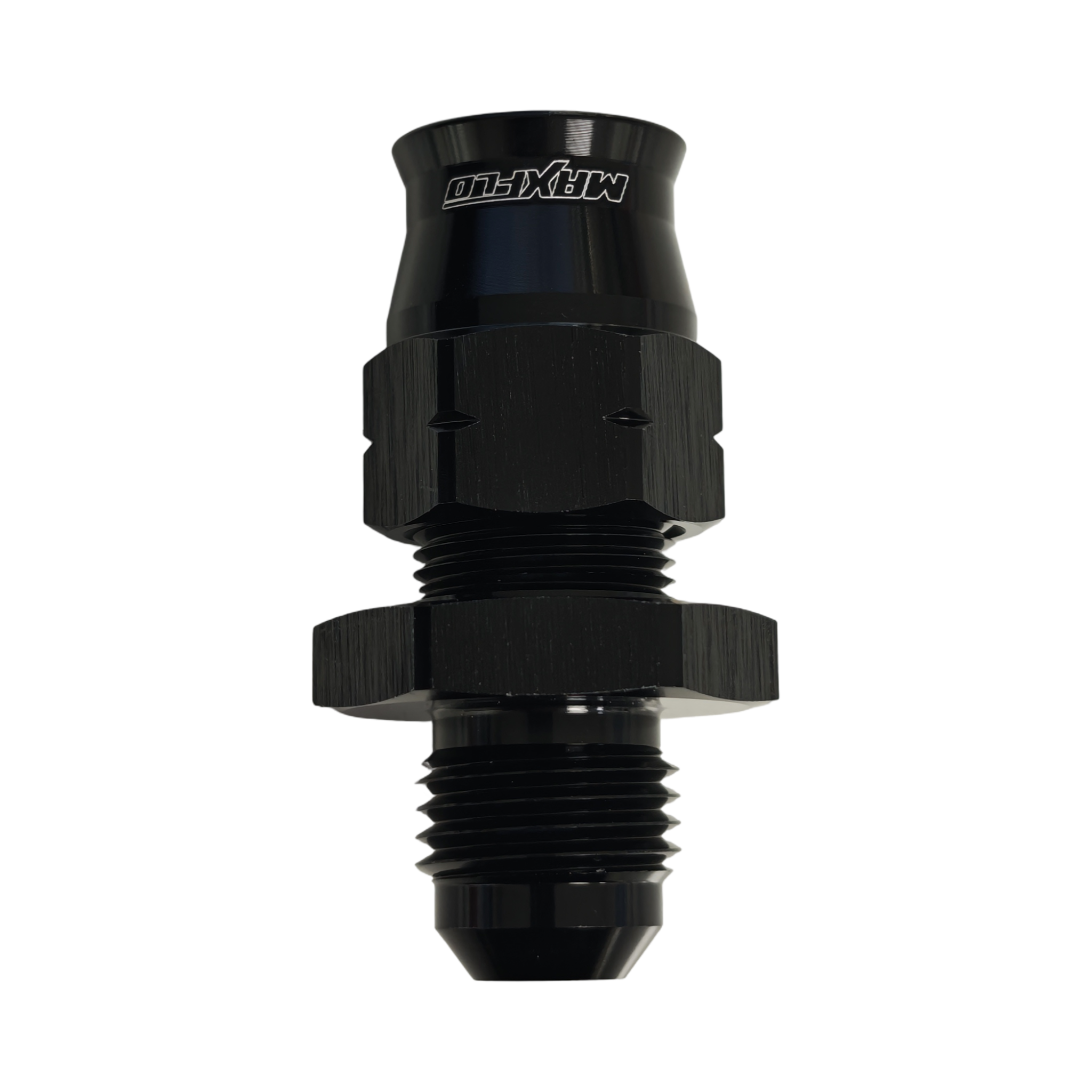 MaxFlo Motorsport 3/8 Tube To Male AN06 Adapter Black