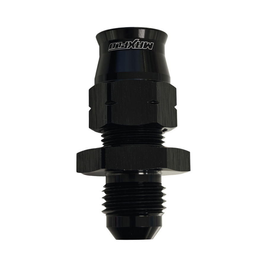 MaxFlo Motorsport 1/4 Tube To Male AN04 Adapter Black